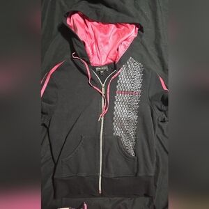 bebe Sport Black Jacket with Pink Accents